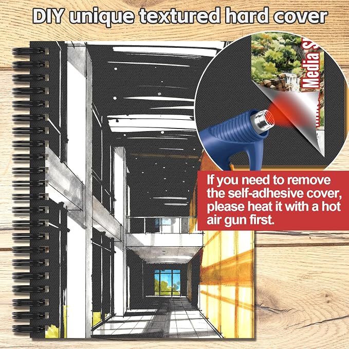 joibabe Spiral Bound Mixed Media Sketchbook, 160 GSM Heavyweight Paper - Image 5