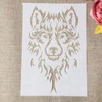 TIAMECH A4 Reusable Wild Wolf Stencil - Image 4