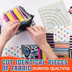 8.1 x 8.1 Inch Precision Slotted Quilting Ruler – 1/8" Grid Lines Transparent - Image 5
