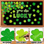 Whaline 99 Pcs St. Patrick's Day Tree Bulletin Board Decoration Green Shamrock - Image 3