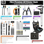 76pcs 3D Printer Tools Kit for Model Finishing/Deburring/Drilling/Polishing - Image 2