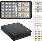 Coin Collection Book Holder for Collectors, 520 Pockets Fireproof Coins by TAEYONK