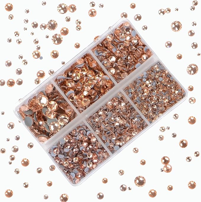 4000Pcs Mixed Size Hot Fix Round Crystals Gems Glass Stones Hotfix Flat Back - Image 5