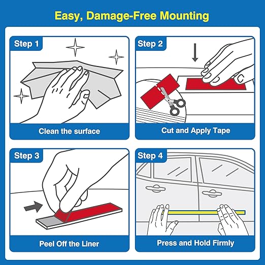 Tapsi Double Sided Tape Heavy Duty, 2 Rolls Automotive Foam Mounting Tape 0.4in - Image 5