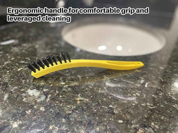 Rubbermaid Commercial Products 8.5" Tile and Grout Scrub Brush, Plastic Bristles - Image 3
