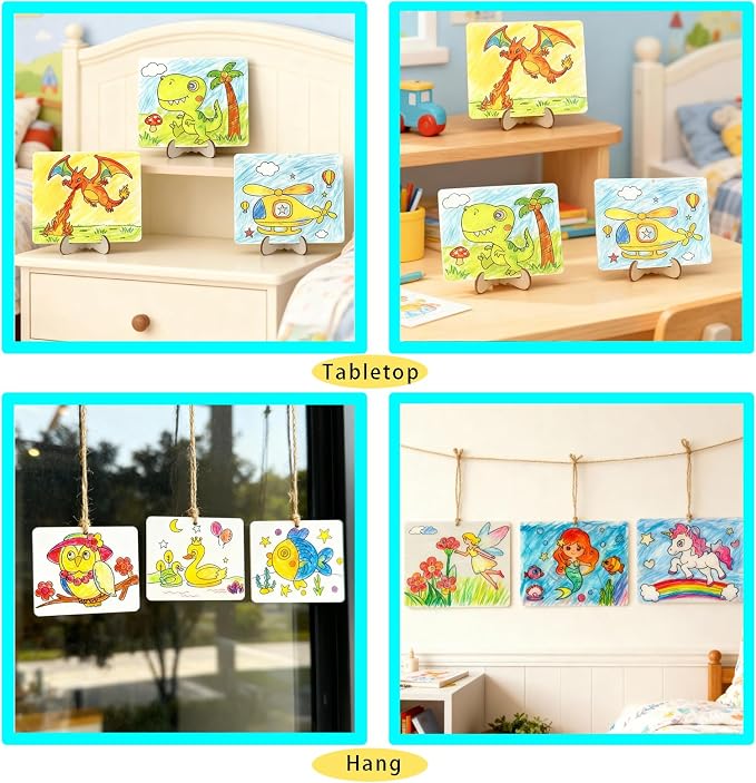 10pcs Wooden Ornaments to Paint - Image 6