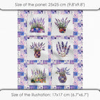 Lavender Patchwork Cotton Fabric Panel – 6 Designs + Bonus Sheet 29.5×19.6 inch - Image 6