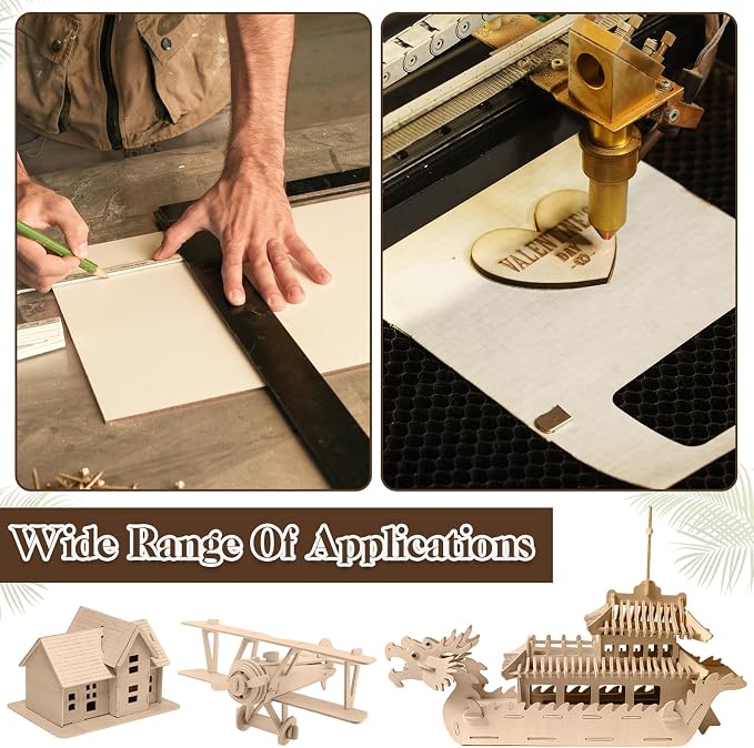 Sasylvia Balsa Wood Sheets 12 x 20 x 1/16 Inch Basswood Sheets - Image 3