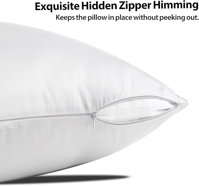2 Pack Cooling Pillow Cases, Viscose Derived from Bamboo Pillow Protectors King - Image 3