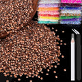 5000pcs 2mm Resin Rhinestones Bulk, Champagne Flatback Round Jelly Rhinestones by BELLEBOOST