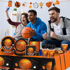 CMUSKO Basketball Party Supplies, Include Basketball Plates and Napkins - Image 3