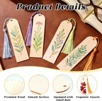 50 Pcs Wooden Bookmarks, Unfinished Wooden Bookmarks - Image 5