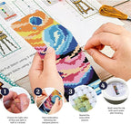 ACRNIGHEET 6PCS Cross Stitch Bookmark Kits Cosmic Planet Pattern Counted Cross - Image 5