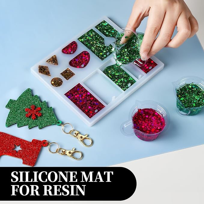 LEOBRO Silicone Mat for Crafts, Craft Mats for Resin Molds, Jewelry Making - Image 5