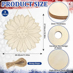 Large 12" Wooden Spring Ornaments to Paint Star Crafts, DIY Blank Unfinished - Image 2