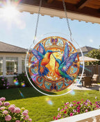 Acrylic Puzzle Suncatcher, Double Hummingbird Sun Catcher - Image 2