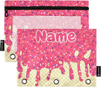Custom Red Ice Cream Print Pencil Pouch by BOENLE-WELCOMEYOURCOMING