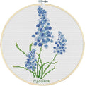 Awesocrafts Cross Stitch Kits Hyacinth Flowers 11CT Stamped Patterns Easy Cross by Awesocrafts
