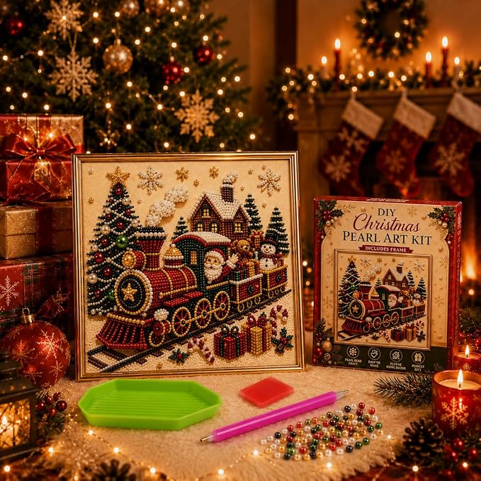 DIY Christmas Pearl Diamond Painting Art Kit by Unknown