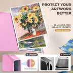 JoyCat 12 x 18 Art Portfolio Binder, 40 Acid-Free Clear Pockets Art Folder - Image 4