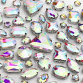 Dowarm Sew on Rhinestones 104 PCS Mixed Shapes Glass Sew on Crystals by Dowarm