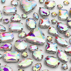 Dowarm Sew on Rhinestones 104 PCS Mixed Shapes Glass Sew on Crystals by Dowarm