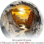 Wooden Puzzles for Adults, 3D Vision Inside Wooden Puzzles 500 Pieces, Unique - Image 2