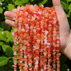 200 Pcs Crystal Chip Beads for Jewelry Making 5-8mm Red Wave Agate | Natural - Image 2