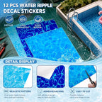 Warmtree 12 Pcs Ripple Water Sticker Materials Diorama Supplies | Pearlescent - Image 4