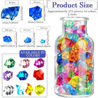 Syhood 570 Pcs 5 Sizes Multicolor Fake Acrylic Gems Crushed Ice Rocks Plastic - Image 2