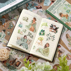 Auguro Scrapbooking Stickers 20 Sheets Pre-Cut 120 washi Stickers PET People - Image 5