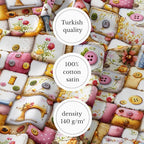 Vintage Sewing Notions Patchwork Cotton Fabric Panel 61 x 36.6 Inches, Buttons - Image 4