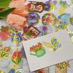 50Pcs Flower Stickers for Scrapbooking Journaling Junk Journal Scrapbook - Image 5
