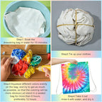 Saintrygo 12/6 Pcs Tie Dye Cotton Drawstring Bags Sublimation Blank Backpack - Image 6