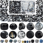 Glass Beads for Jewelry Making Adults, 4mm Bicone Crystal Beads, 2-4mm Spacer by RIRED27