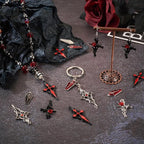 Cheriswelry 24Pcs Gothic Cross Charms Enamel Rhinestone Crucifix Pendants - Image 3