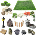 Cayway 26 PCS Outdoor Fairy Garden Miniatures Mini Zen Garden Accessories by Cayway