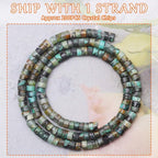 Natural Stone Heishi Beads for Necklace Making, 4mm x 2mm Small Flat Round - Image 2