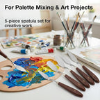5-Piece Icing Spatula Set, Stainless Steel Cake Frosting Spatulas & Palette - Image 6