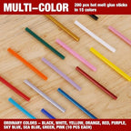 Arrow Mini Hot Glue Sticks, 200 Pack Multi Colored Glue Gun Sticks, Hot Melt - Image 4