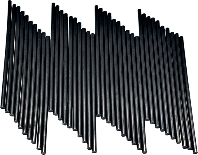 Mini Black Hot Glue Gun Sticks 40 PCS 8" Long x 0.27" Diameter Compatible by BATDIYOW