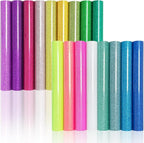 DUEUIOE 17 Pcs Glitter HTV Sheets 12x10 Inch by Unknown