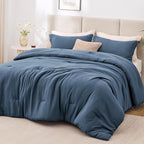 Love's cabin Navy Blue Twin/Twin XL Comforter Set, 2-Piece Prewashed Bed Set by Lovescabin