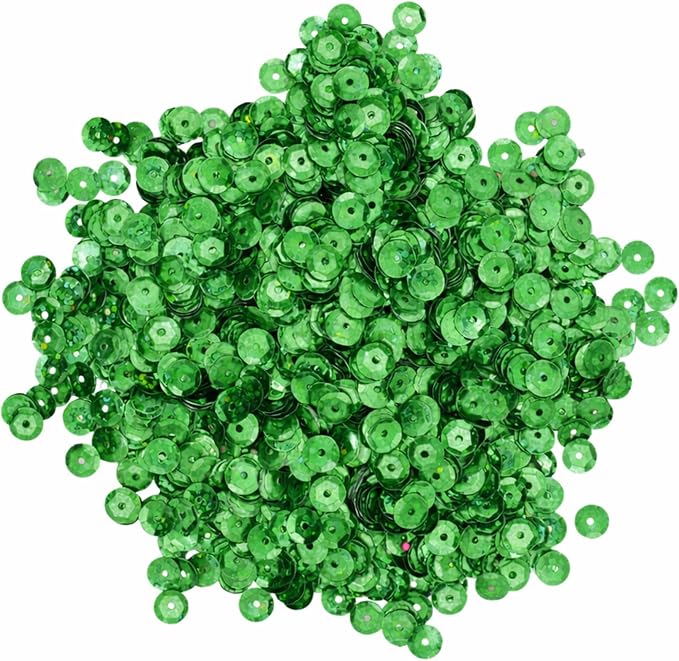 Mandala Crafts 20000 Holographic Green Sequins - Image 2