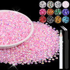 8000PCS 3mm Resin Jelly Rhinestones in Bulk, Bedazzling Flatback Crystals by BELLEBOOST