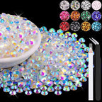1500PCS 6mm Resin Jelly Rhinestones in Bulk, Bedazzling Flatback Crystals by BELLEBOOST