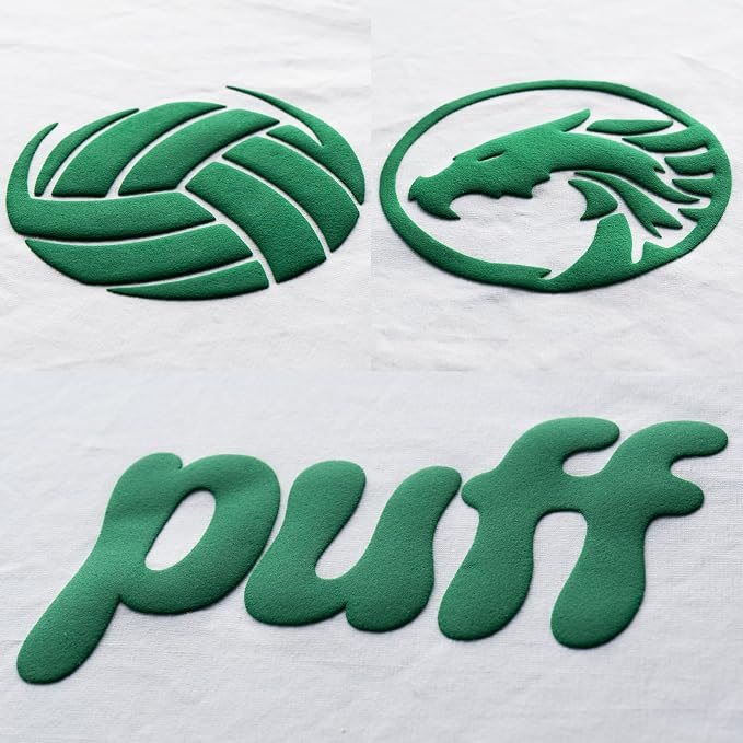 Aoder Green Heavy Duty Puff Vinyl Heat Transfer - Image 2