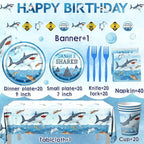 Shark Birthday Party Decorations, Tablecloth - Image 6