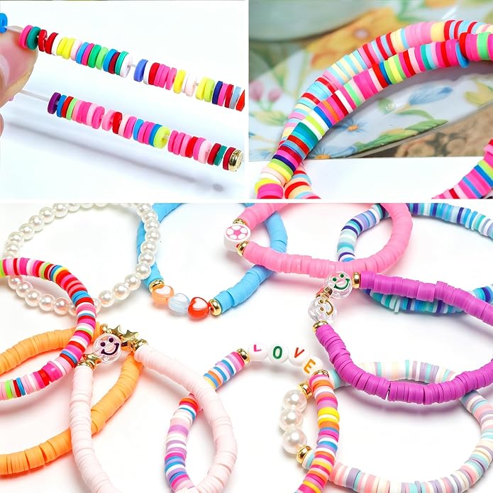 Friendship Bracelets for Girls, 10-Piece Cute Preppy Beaded Bracelet Set for - Image 6