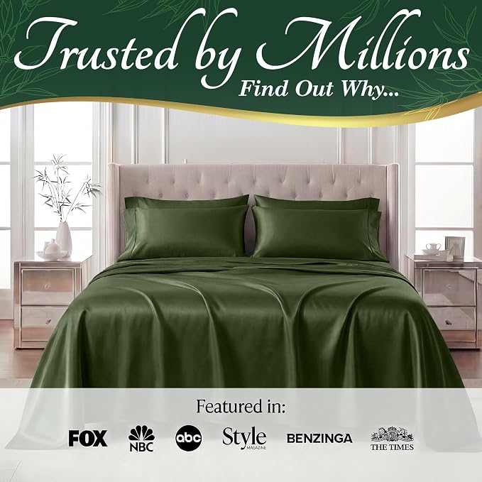 DECOLURE 100% Viscose Derived from Bamboo Sheets California King Size - Image 5